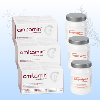 amitamin Optimal Joints Bundle - Fight Arthritis & Protect your Joints - 3x arthro360 + 3x collagen system (Bundle of 3 Months Supply)