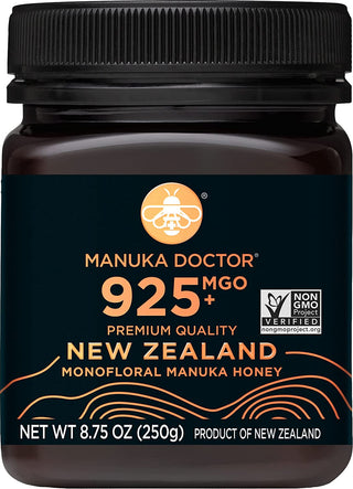 MANUKA DOCTOR - MGO 925+ Manuka Honey Monofloral, 100% Pure New Zealand Honey. Certified. Guaranteed. RAW. Non-Gmo (8.75 Oz)