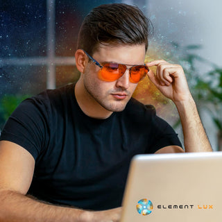 ELEMENT LUX Blue Light Blocking Glasses Amber Blue Blocker Glasses - for Better Sleep, Gaming, Eye Strain, Computer