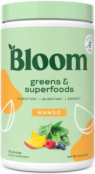 Bloom Nutrition Greens and Superfoods Powder - Mango - 25 Servings, 5 Oz | Packaged by MBB