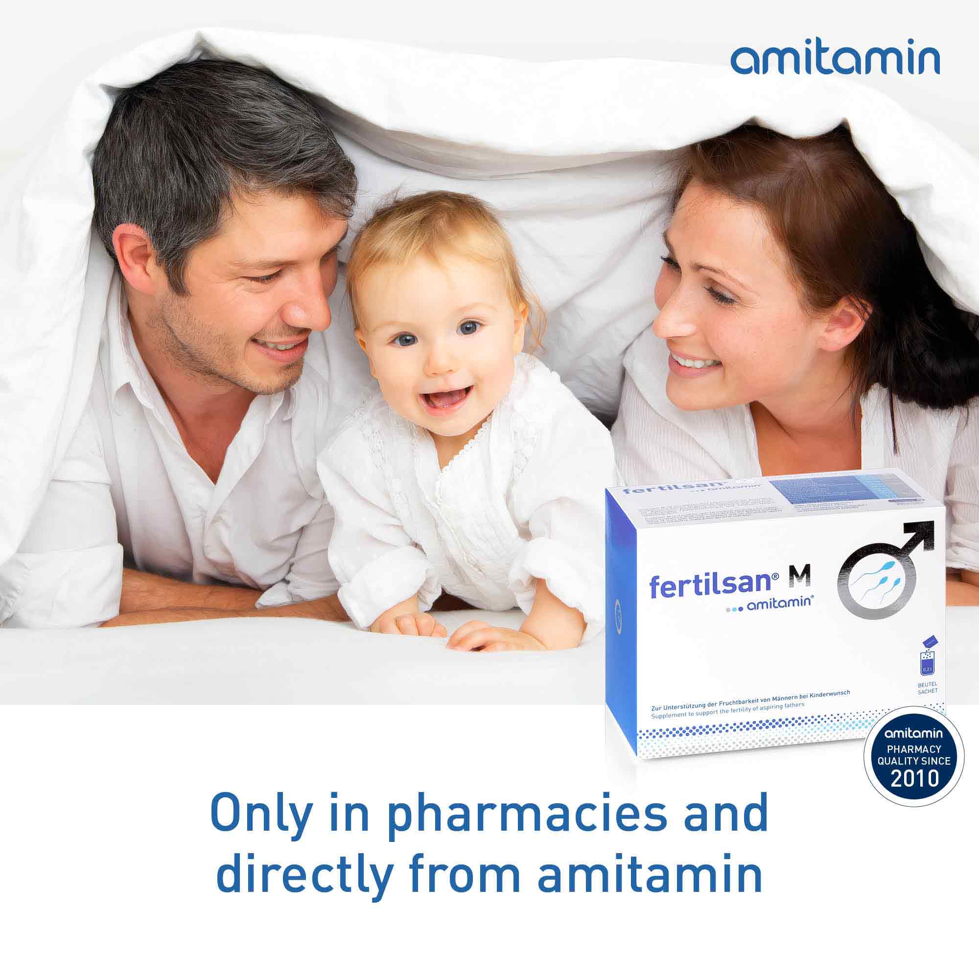 amitamin® fertilsan M (Capsules/Powder)-Award Winning Formula to Enhance Male Fertility (30 Days Supply)