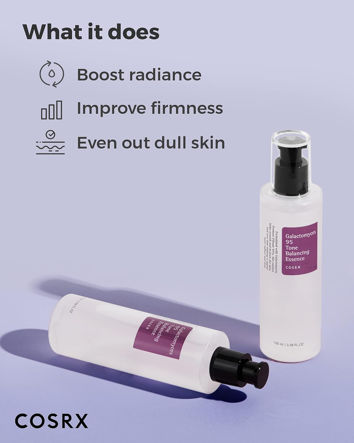 COSRX Galactomyces 95% Facial Essence - Lightweight Korean Toner with Niacinamide