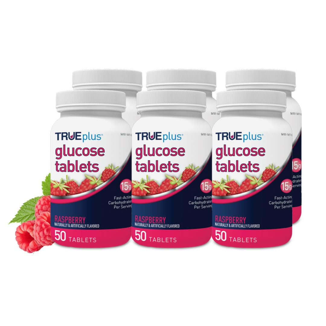 Trueplus® Glucose Tablets, Raspberry Flavor - 50Ct