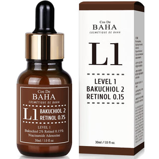 Bakuchiol 2% Serum with Retinol for Face, Anti-Aging, Hyperpigmentation and Acne Flare-Ups, 1 Fl Oz (30Ml) Cos De BAHA