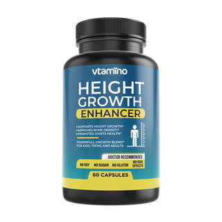 Natural Height Growth Enhancer - Height Boosting Supplement for Bone Growth - Hormone-Free Formula to Grow Taller