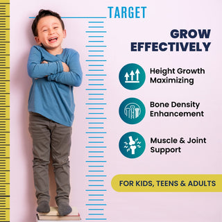 Natural Height Growth Enhancer - Height Boosting Supplement for Bone Growth - Hormone-Free Formula to Grow Taller