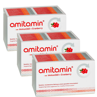 amitamin immun360 + Cranberry-Boosts Immune System Naturally-From Germany (30 Days Supply)