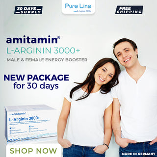 NEW amitamin® L-Arginin 3000+ - Male & Female Energy Booster (1 Box 30 Days Supply)