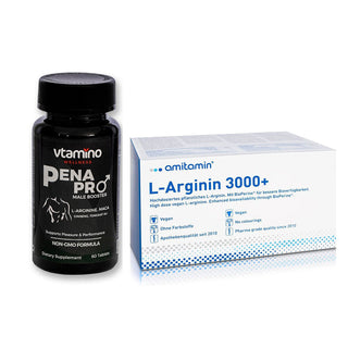 Male Energy Booster Set - amitamin® L-Arginin 3000+ and Penapro Energy Booster (30 Days Supply)