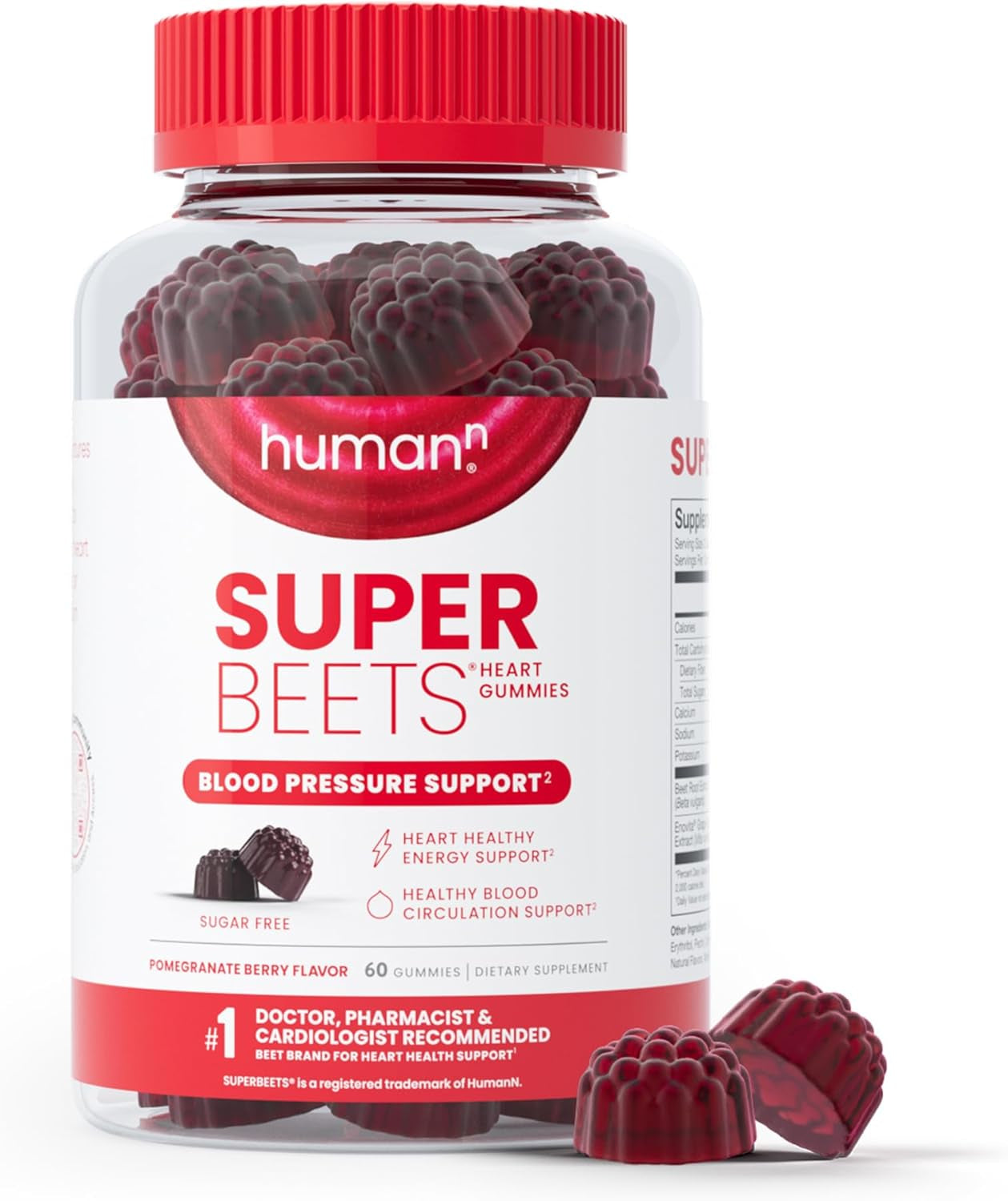 Humann Superbeets Heart Support Gummies with Tart Cherry Extract