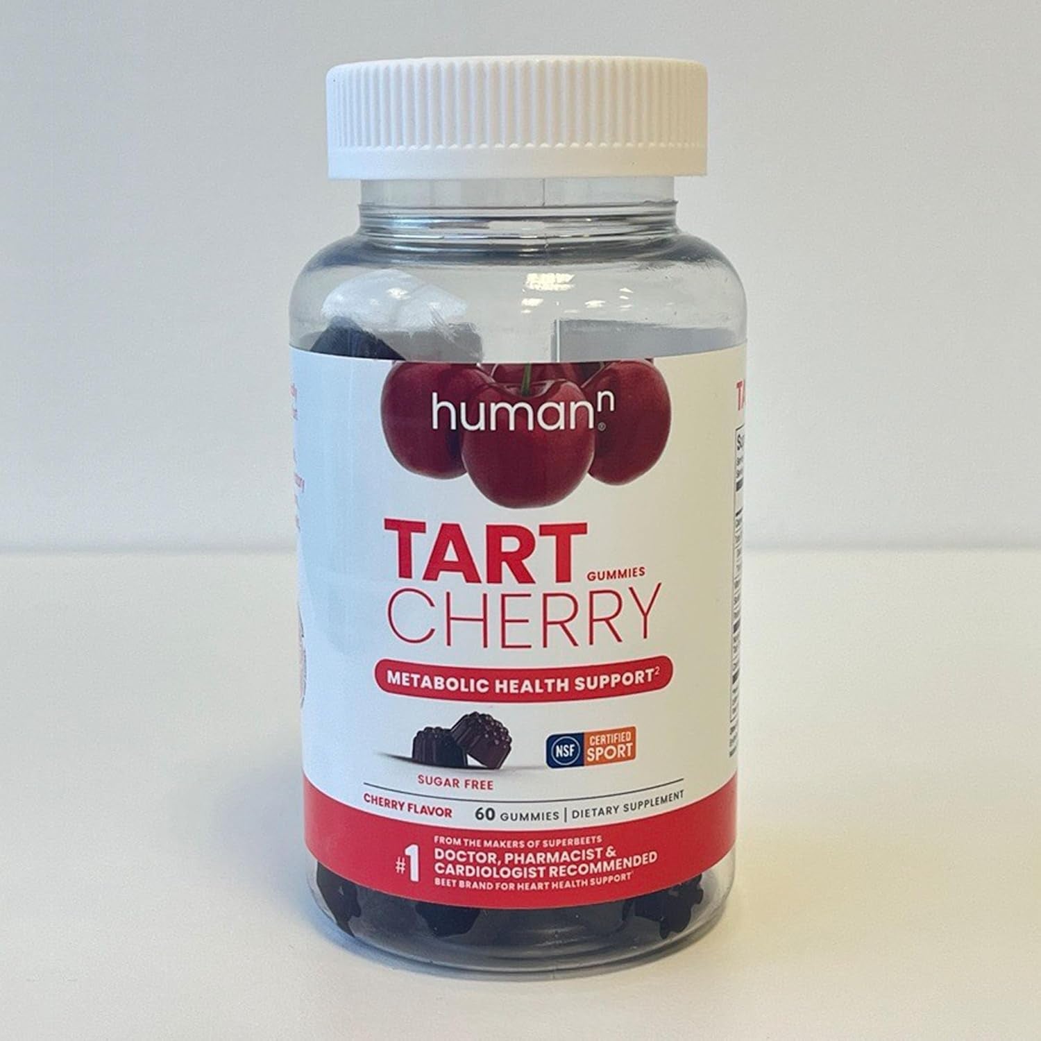 Humann Tart Cherry Gummies - Support for Uric Acid, Immunity, Inflammation, and Metabolic Health – NSF Certified Sport, Antioxidant-Rich, Non-GMO, Sugar-Free Vegan - 60 Count from the Makers of Superbeets