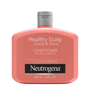 Neutrogena Exfoliating Healthy Scalp Clarify & Shine Conditioner for Oily Hair and Scalp, Anti-Residue Conditioner with Pink Grapefruit, Paraben & Phthalate-Free, Color-Safe, 12 Fl Oz (Pack of 3)