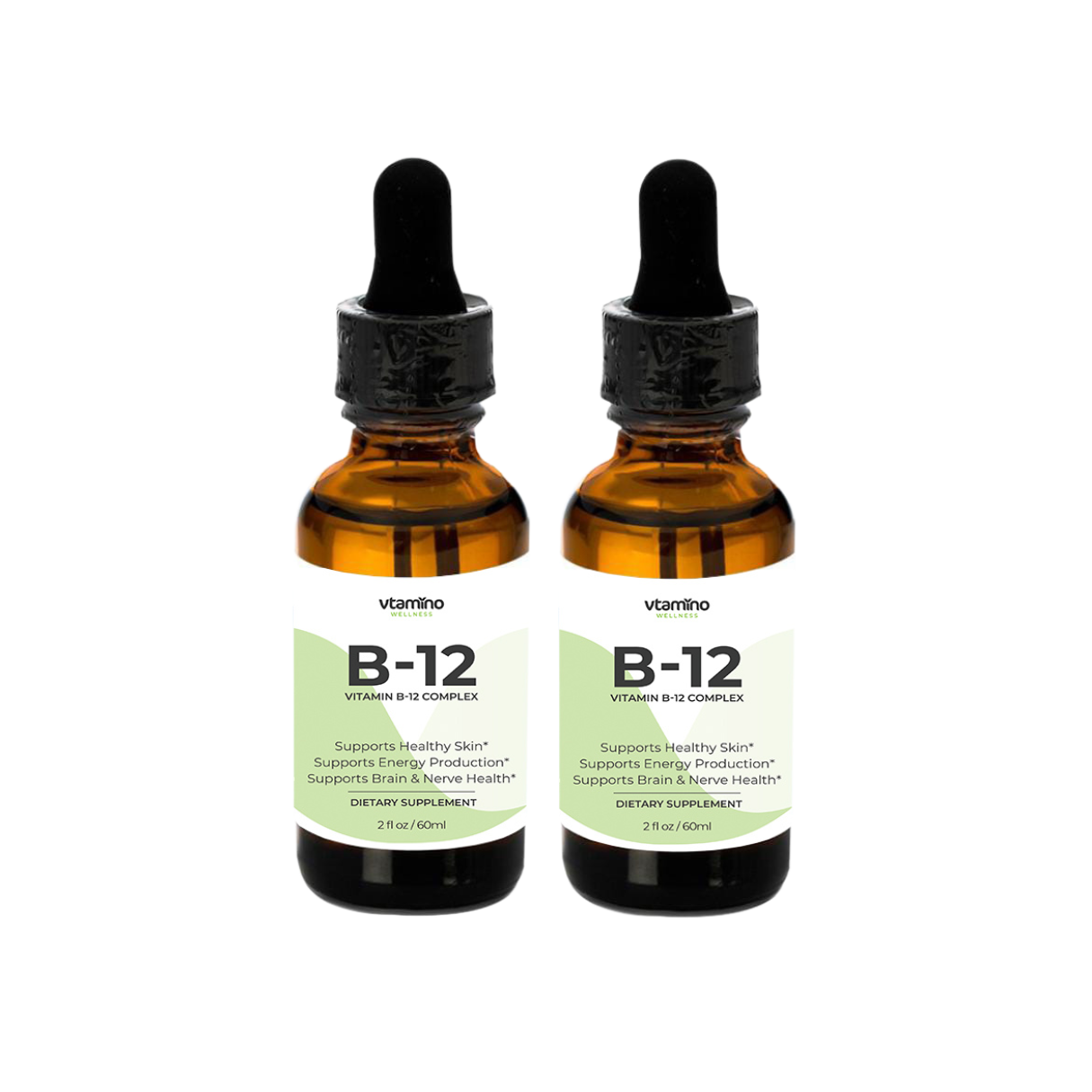 vtamino B-12 Drops (2oz/60ml) - Development & Functioning of Body Tissues & System (60 Days Supply)