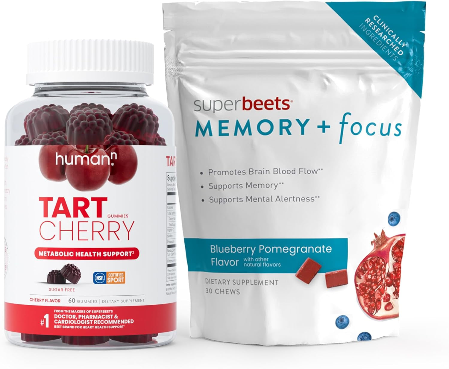 Humann Tart Cherry Gummies with Enhanced Memory and Focus Support