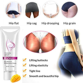 Mango Sexy Hip Buttock Enlargement Cream Lift up Buttock Enhancement Massage Cream Hip Lift up Butt Firm Skin Enlargement Sexy Hip Massage Cream(2Pcs)