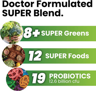 Natural Super Greens Powder Organic| Green Supplements| Great Tasting Fruits and Vegetables Juice & Smoothie Mix| Probiotics & Digestive Enzymes| Green Superfood Spirulina & Chlorella (Coconut)
