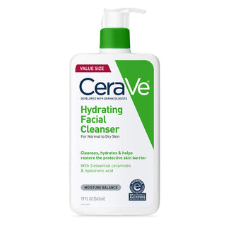 Hydrating Facial Cleanser | Moisturizing Non-Foaming Face Wash with Hyaluronic Acid, Ceramides and Glycerin | Fragrance Free Paraben Free | 19 Fluid Ounce