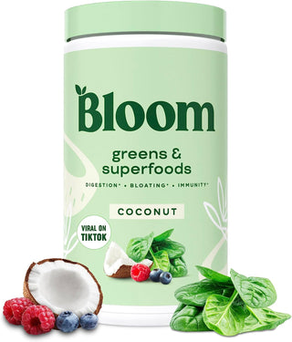 Bloom Nutrition Super Greens Powder Smoothie & Juice Mix - Probiotics for Digestive Health & Bloating Relief for Women, Digestive Enzymes with Superfoods Spirulina & Chlorella for Gut Health (Berry)