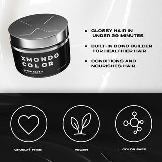 XMONDO Hair Super Gloss Intensive Glossing Treatment | Vegan Formula That Boosts Shine with Protein Blends to Strengthen and Bond Building Technology to Restore and Revitalize, 8 Fl Oz 1-Pack