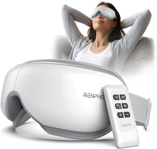 RENPHO Eyeris 1 - Birthday Gifts, Eye Massager with Remote, Heat, Compression, Bluetooth, Heated Eye Mask, Migraines Relief, Eye Care Device for Reduce Eye Strain, Dark Circles, Dry Eyes