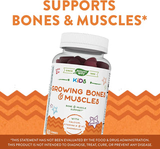 Nature’S Way Kids Growing Bones & Muscles, Calcium & Vitamin D, Ages 2+ Wildberry Flavor, 60 Gummies