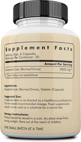 "Boost Your Energy, Detoxify, and Support Overall Well-being with Ancestral Supplements Grass-Fed Beef Liver Capsules! 🌿🐄💪 Non-GMO, Freeze-Dried Liver Health Supplement - 180 Count. Try it now!"