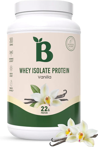 Bloom Nutrition Whey Isolate Protein Powder, Chocolate - Pure Iso Post Workout Recovery Drink Blend, Smoothie Mix with Digestive Enzymes for Gut Health - Low Carb, Keto & Zero Sugar Added
