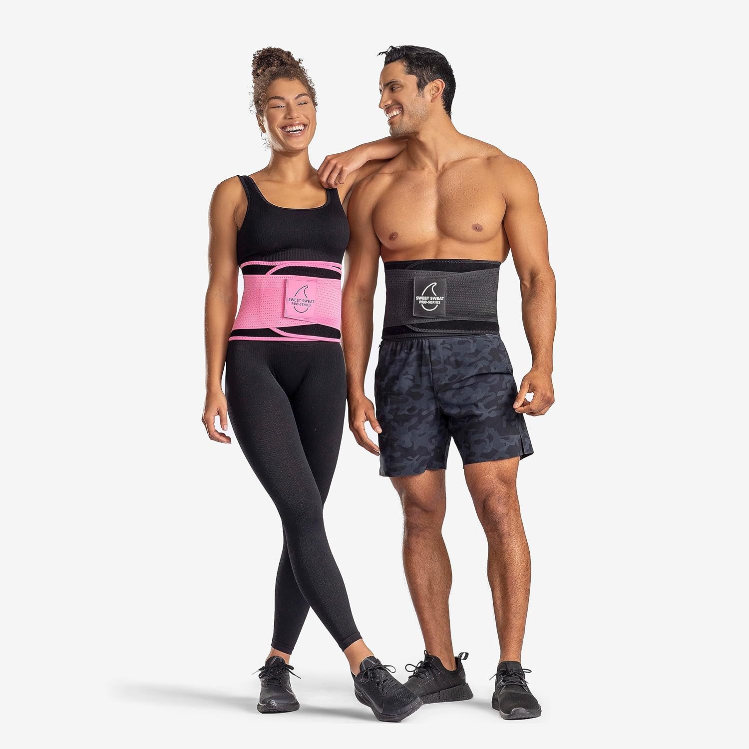 Sweet Sweat Waist Trimmer 'Pro Series' Belt - Premium Sweat Band Waist Trainer for Women and Men