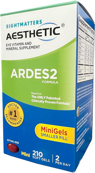 AREDS 2 Eye Vitamin & Mineral Supplement, Contains Lutein, Vitamin C, Zeaxanthin, Zinc & Vitamin E, Supporting Eye Health, 210 Softgels Soft Gels