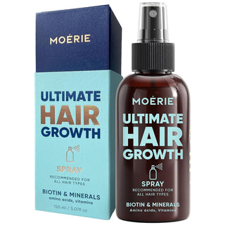 Moerie Ultimate Hair Growth Spray Designed to Strengthen Hair & Stop Hair Loss - 100% Natural Hair Serum for Hair Growth with over 100 Minerals, Vitamins & Amino Acids - Fresh Scent - 5.07 Fl. Oz