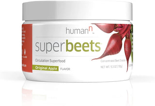 Humann Superbeets Black Cherry - Beet Root Powder - Nitric Oxide Boost for Blood Pressure, Circulation & Heart Health Support - Non-Gmo Superfood Supplement - Natural Black Cherry Flavor, 30 Servings