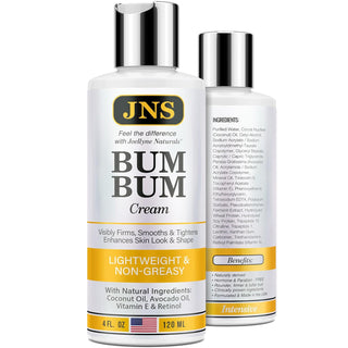 Bum Bum Cream - Powerful Formula with Retinol, Coconut & Avocado Oils - Made in USA - Skin Care Cream - Non-Greasy Skin Tightening Cream for Firm Butt, Belly & Thighs - 4 Fl Oz