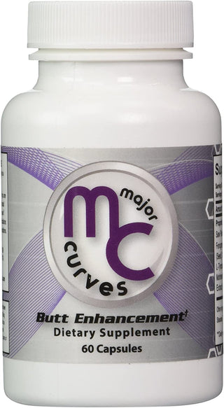 Major Curves Butt Enhancement Pills - Booty Capsules for Fast Bum Bum Growth - Lift, Tone, Firm and Tighten That Perfect Peach for a Fuller Appearance, Reduce Cellulite (1 Bottle)