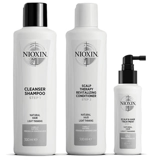 Nioxin System Kits, Cleanse, Condition, Hydrate Sensitive or Dry Scalp, Reduces Hair Breakage, for All Hair Thinning Types, 3 Month Supply