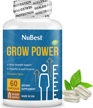 Grow Power - Power Formula for Grow Taller - Supports Healthy Height, Development, Overall Health with Calcium, Phosphorus, Zinc & More for Children (10+) & Teens - 60 Capsules | 1 Month Supply