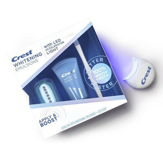 Crest Whitening Emulsions Leave-On Teeth Whitening Treatment with Hydrogen Peroxide & LED Accelerator Light - 0.63Oz