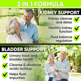 Kidney Cleanse Detox & Repair and Bladder Support Supplements- Kidney Support Formula for Kidney Restore with Chanca Piedra,Cranberry, Juniper Berries for Kidney Detox and Bladder Health.60 Day Supply