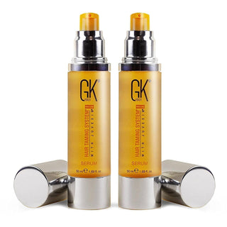 GK HAIR Global Keratin 100% Organic Argan Oil anti Frizz Serum (0.34 Fl Oz/10Ml) Styling Smoothing Strengthening Hydrating & Nourishing Heat Protection Shine Frizz Control Dry Damage Hair Repair