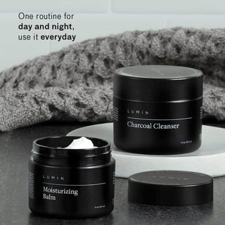 Lumin - Fundamental Duo - Skin Care for Men - Charcoal Face Wash and Moisturizer - Cleanse, Protect and Fight Signs of Ageing