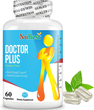 Nubest Doctor plus - Powerful Bone Strength Formula - Supports Strong, Healthy Bones - Immunity & Wellness Support - for Children (10+) and Teens - 60 Capsules | 1 Month Supply