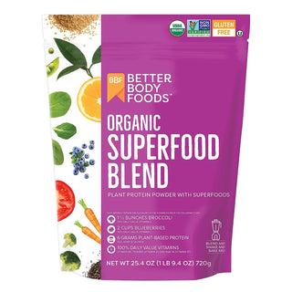 Betterbody Foods Organic Superfood Powder with Protein, Vitamins C, E, and B12 (12.7 Oz.)