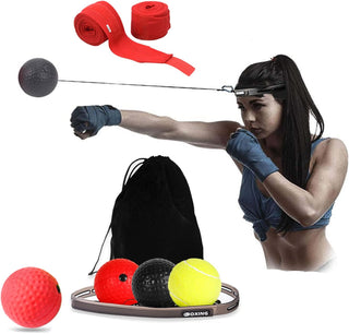 TOCO FREIDO Double End Punching Ball, Speed Bag with Difficulty Levels Boxing Reflex Ball with Headband, Perfect for Reaction, Agility, and Hand Eye Coordination Training