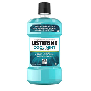 Listerine Freshburst Antiseptic Mouthwash for Bad Breath, Kills 99% of Germs That Cause Bad Breath & Fight Plaque & Gingivitis, ADA Accepted Mouthwash, Spearmint, 1 L, Pack of 2