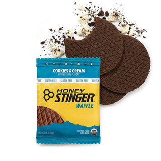 Honey Stinger Organic Gluten Free Cookies & Cream Waffle | Energy Stroopwafel for Exercise, Endurance and Performance | Sports Nutrition for Home & Gym, Pre and Post Workout | 12 Waffles, 12.72 Ounce