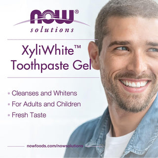 NOW Solutions, Xyliwhiteâ„¢ Toothpaste Gel, Refreshmint, Cleanses and Whitens, Fresh Taste, 6.4-Ounce