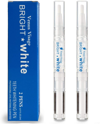 Venus Visage Teeth Whitening Pen(2 Pens), 20+ Uses, Effective＆Painless, No Sensitivity, Travel-Friendly, Easy to Use, Beautiful White Smile, Natural Mint Flavor (Mint)
