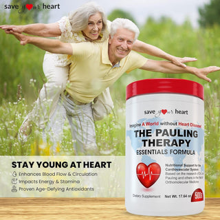 "Boost Your Heart Health with Dr. Linus Pauling Therapy Essentials Formula (PTEF) - A Powerful Powder Supplement packed with Vitamin C, B-12, L-Lysine, L-Arginine, and more! 🌿💪🫀"