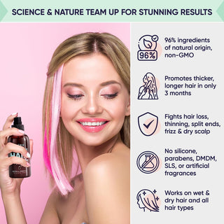 Moerie Ultimate Hair Growth Spray Designed to Strengthen Hair & Stop Hair Loss - 100% Natural Hair Serum for Hair Growth with over 100 Minerals, Vitamins & Amino Acids - Fresh Scent - 5.07 Fl. Oz