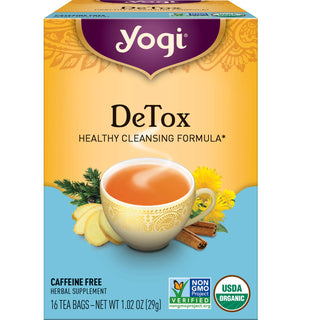 Tea - Detox Tea (6 Pack) - Healthy Cleansing Formula with Traditional Ayurvedic Herbs - Supports Digestion and Circulation - Caffeine Free - 96 Organic Herbal Tea Bags