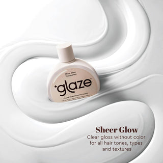Glaze Sheer Glow Transparent Clear Conditioning Super Gloss 6.4 Fl.Oz (2-3 Hair Treatments) Award Winning Hair Gloss Treatment. No Mix, No Mess Hair Mask - Guaranteed Results in 10 Minutes